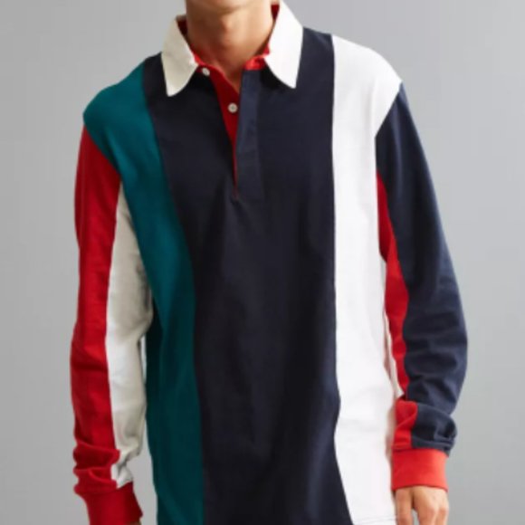 Urban Outfitters Other - 90s Color Block Polo Rugby Shirt | Urban Outfitters